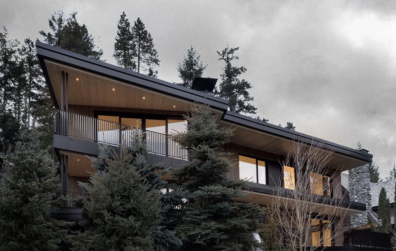 Exterior of Falcon Crescent Triangular roof line in Whistler